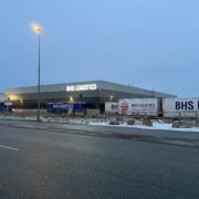 BHS Logistics facadeskilt med lys
